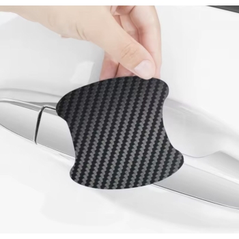 Ochronne naklejki folia pod klamki od zarysowań wzór carbon